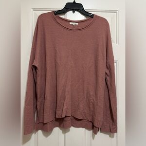 Z Supply Dusty Rose Long Sleeve Sweatshirt